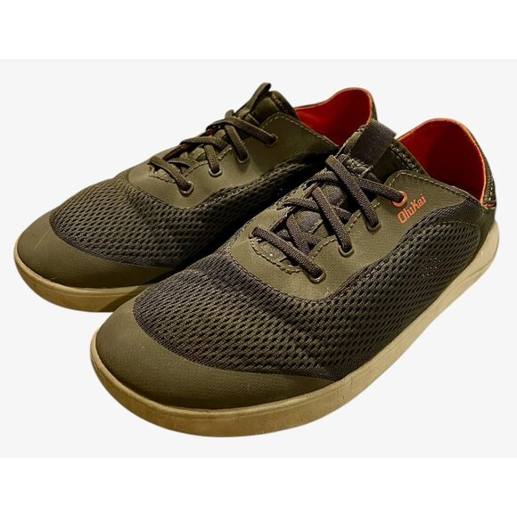 Men's OluKai‎ Moku Pae Gray Knit Slip On Sneakers Sz 9 - Picture 1 of 7